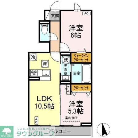 (仮称)D-ROOMすみよし台 Aの物件間取画像